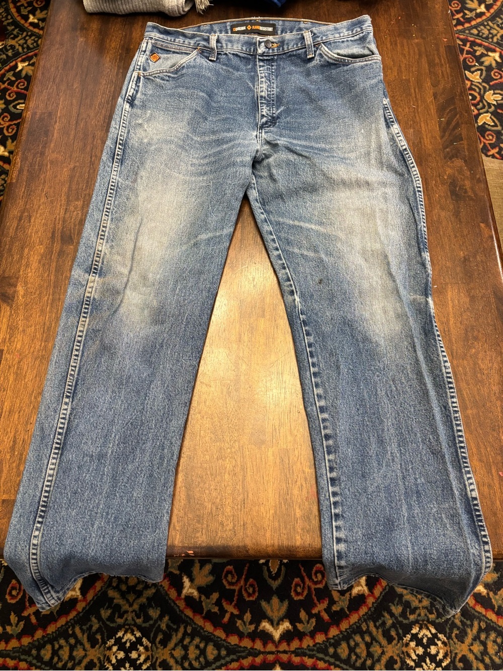 Wrangler FR 13MWZ Men’s 38x36 Flame Resistant Cowboy Cut Blue Jeans